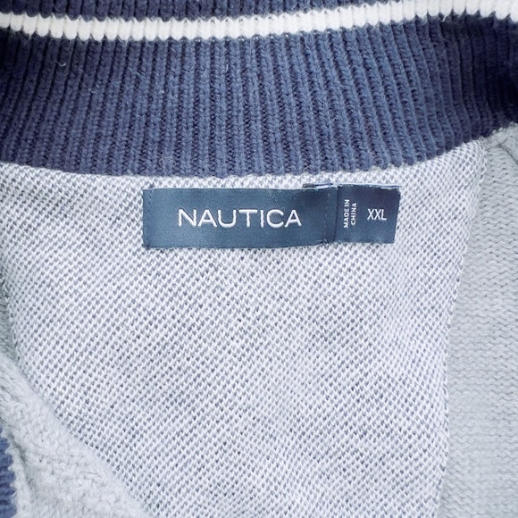 Cable Knit Fisherman Sweater Size 2XL Cotton Grandpa Sweater Normcore Mock Neck - Picture 8 of 12